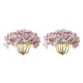 thumbnail image 1 of Naiovety Flores artificiales de hortensia, ramas de seda de calidad, decoración para fiesta de boda, bricolaje, guirnalda de simulación, Violeta 2piezas, 1 of 6