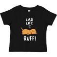 thumbnail image 3 of Inktastic Lab Life is Ruff Yellow Labrador Boys or Girls Toddler T-Shirt, 3 of 5