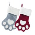 thumbnail image 2 of Bas de Noël Modèle de Patte d'Animal de Compagnie Bas Cheminée Suspendus pour Animaux de Compagnie et Décoration de Noël, Rouge, 2 of 4