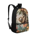 thumbnail image 2 of KUIFORTI Tote Backpack Bookbag School Backpacks Multipurpose Daypack for Toddlers Boys Girls 17 Inch Schoolbag, Sloth & Floral, 2 of 6