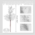 thumbnail image 2 of 10 Pcs 19.3 Inch Artificial Christmas Picks for Christmas Tree Glitters Christmas Picks Sprays with Flowers Berry Leaves Christmas Glitter Berries Stems for Xmas Tree Ornaments (Sliver), 2 of 8