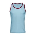 thumbnail image 4 of Mens Workout Tank Tops Casual Athletic Quick Dry Muscle Tops Sports Sleeveless Tee Shirts Summer Undershirt Vest Light Blue L, 4 of 9