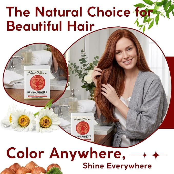 Pride Of India Natural Red Hair Color- Henna Mixed Himalayan Herbs