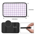 thumbnail image 3 of Bingfone Car Four-Season Universal Armrest Box Mat,Car Armrest Seat Cover Soft Leather Waterproof Armrest Cover Center Console Mat-Purple Checkboard, 3 of 7