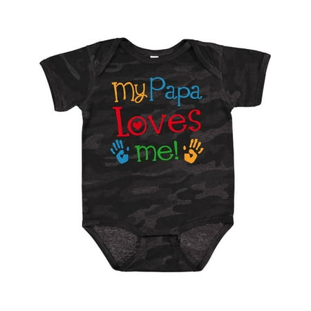 

Inktastic My Papa Loves Me Gift Baby Boy or Baby Girl Bodysuit