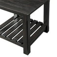 thumbnail image 2 of Martin Svensson Barn Door Solid Wood End Table Antique Black, 2 of 5