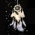 thumbnail image 4 of Dream Catcher, Feathers Tree of Life Style Dream Catcher with Lights & Healing Crystal Stone, Handmade Wall Hanging Dreamlike Decor for Bedroom Windows Wedding Party Wall Decor Art Craft Gift, 4 of 4