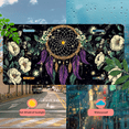 thumbnail image 5 of 1 Pcs License Plate Covers & Frames, Dreamcatcher with Flowers and Stars For Decorative Front, Waterproof For Decoration Aluminum License Plate Covers & Frames Cover For Men Women, 12" X 6", 5 of 7