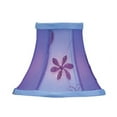 thumbnail image 2 of Livex Lighting Violet Embroidered Floral Silk Bell Clip Shade, 2 of 2