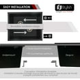 thumbnail image 4 of Stylish Dual Mount 25" Black Composite Granite Single Bowl Kitchen Sink + 1 Accs, Net Wt 2 Units S-825N, 4 of 14