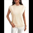 thumbnail image 2 of Suéter Sin Mangas de Cuello Redondo para Mujer, Color Albaricoque, Talla XL, 2 of 9