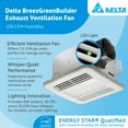 thumbnail image 2 of Delta Breez BreezGreenBuilder 100 CFM Energy Star Bathroom Fan with LED Light, 2 of 5