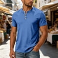 thumbnail image 6 of Henley Style for Mens T Shirt Casual Short Sleeve Summer Tee Lightweight Loose Fit Button Neck Pullover Top Daily T-Shirts, 6 of 6