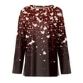 thumbnail image 4 of Garbnen Women's Valentine Tops Love Heart Graphic O Neck Women's Long Sleeve Shirt Fashion Spring Summer Women Pullover, 4 of 5