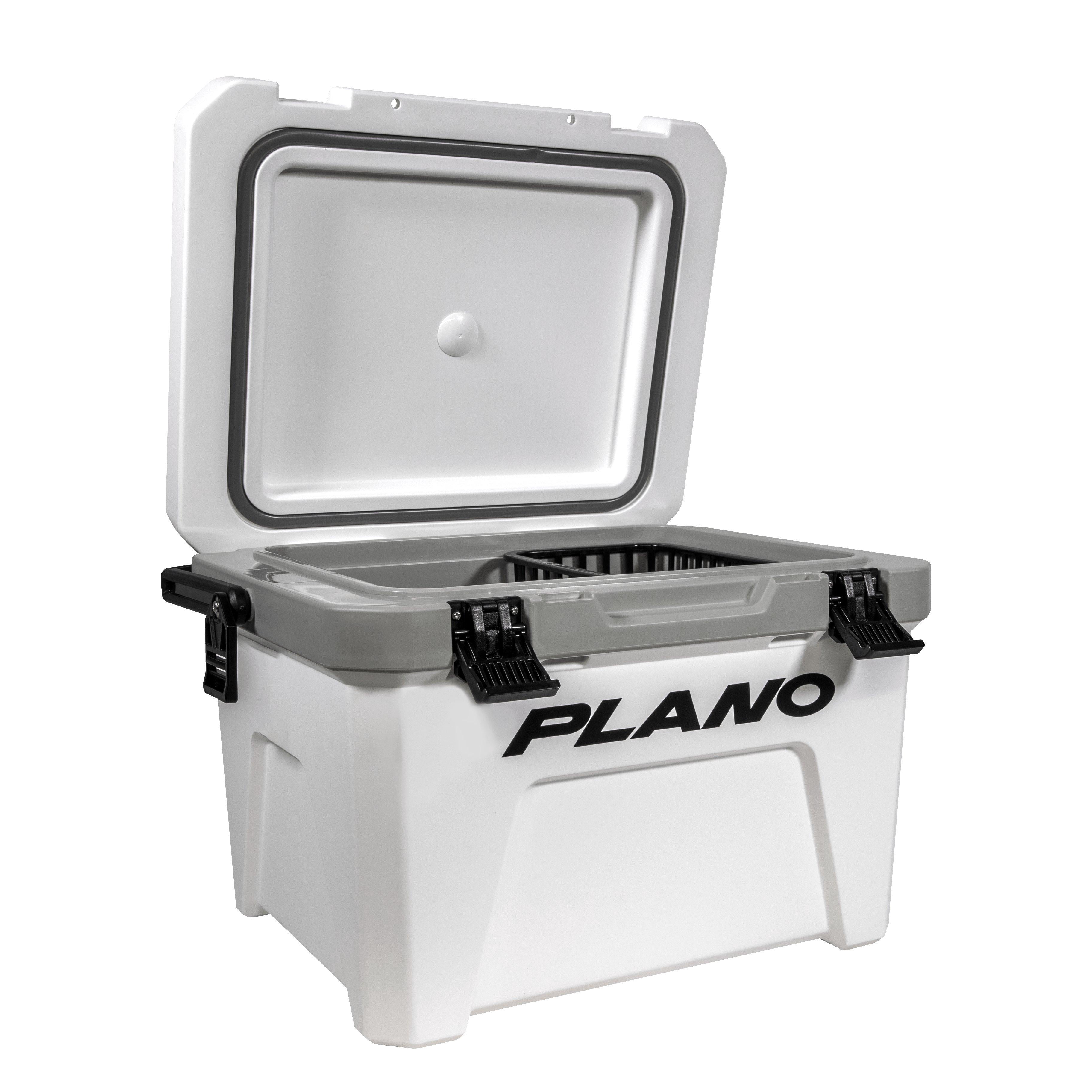Plano Frost 21 Quart Heavy Duty Cooler w/ Built In Bottle Opener and Dry Basket, White