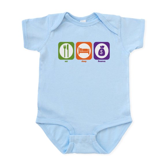 CafePress - Eat Sleep Finance Infant Bodysuit - Baby Light Bodysuit, Size Newborn - 24 Months