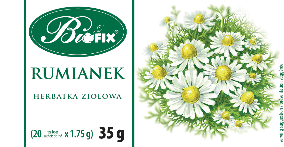Biofix Chamomile Herbal Tea, Caffeine-Free, 20 Tea Bags, Chamomile tea, 20 bags