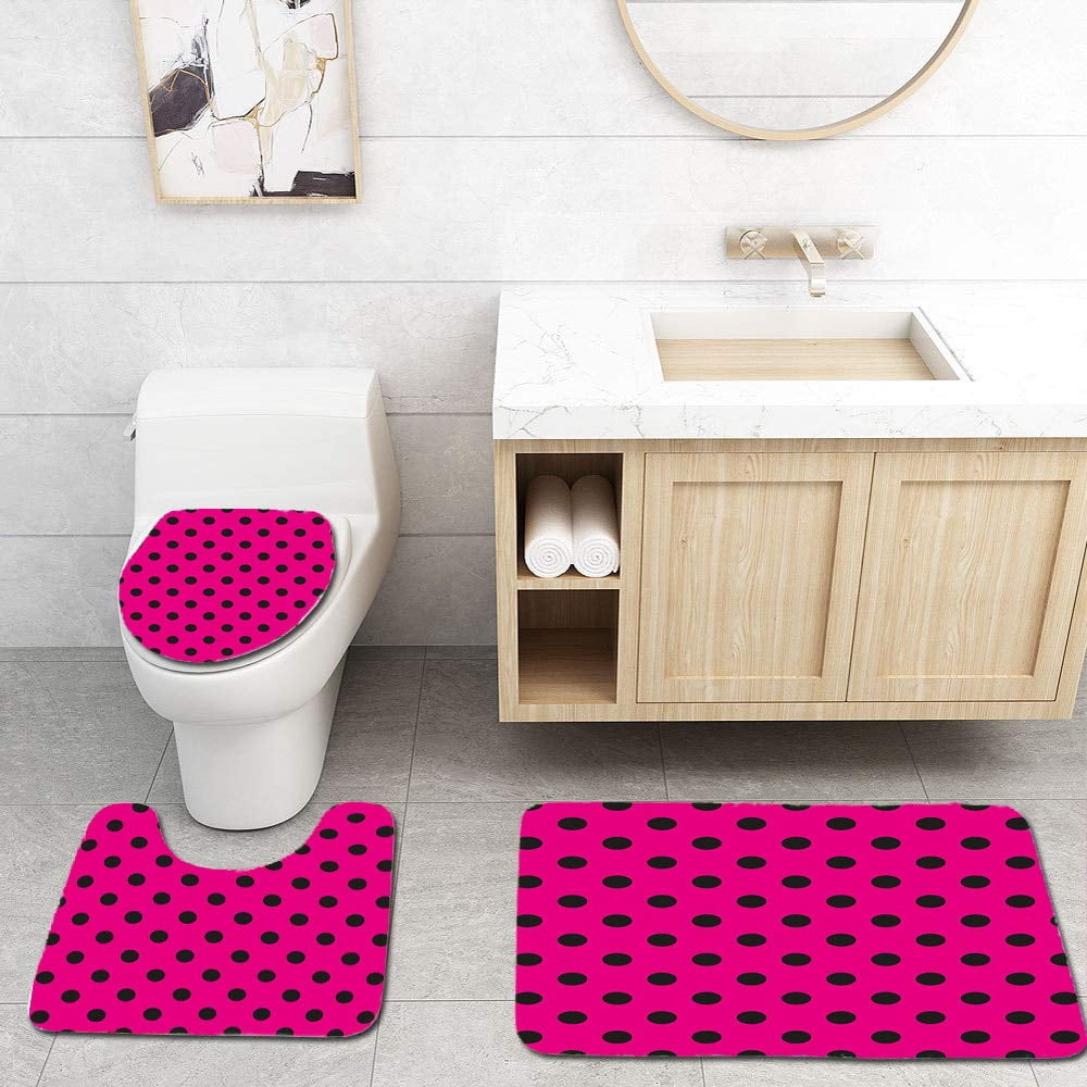 CHAPLLE Hot Pink Pop Art Inspired Retro Black Polka Dots Classical
