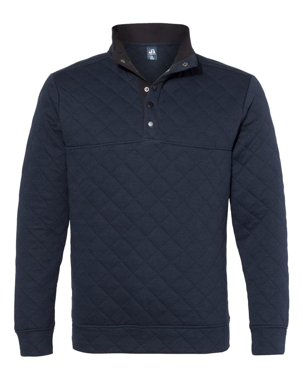 men's quilted snap pullover