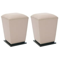 Safavieh  Mason Beige Fabric Ottoman (Set of 2)