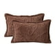 thumbnail image 2 of Par de fundas de almohada de terciopelo de doble cara | Modelo Caramelo | Terciopelo de leche acolchado espesado | Spandex de nailon suave y cálido | 2 Piezas | 74x48cm | Blanco Rosa Gris Verde, 2 of 6