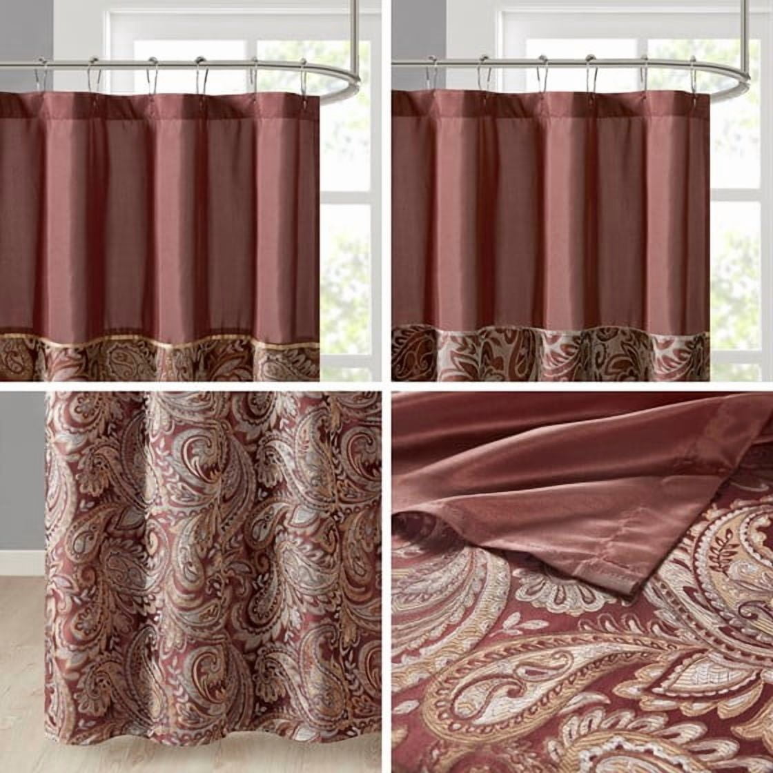 MAYEERTY Jacquard Shower Curtain, 72" x 72", Machine-Washable, Multicolor