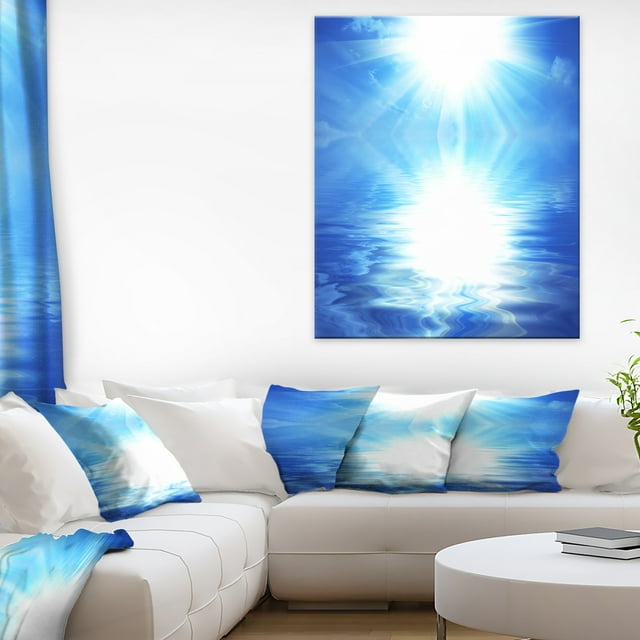Blue Sky Mirrored in Blue Sea - Seascape Canvas Art Print