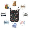 thumbnail image 6 of Balery Forest Flora and Insects Round Laundry Basket with Handles Waterproof Freestanding Laundry Hamper for Clothes Toys in the Dorm and Family-Small, 6 of 8