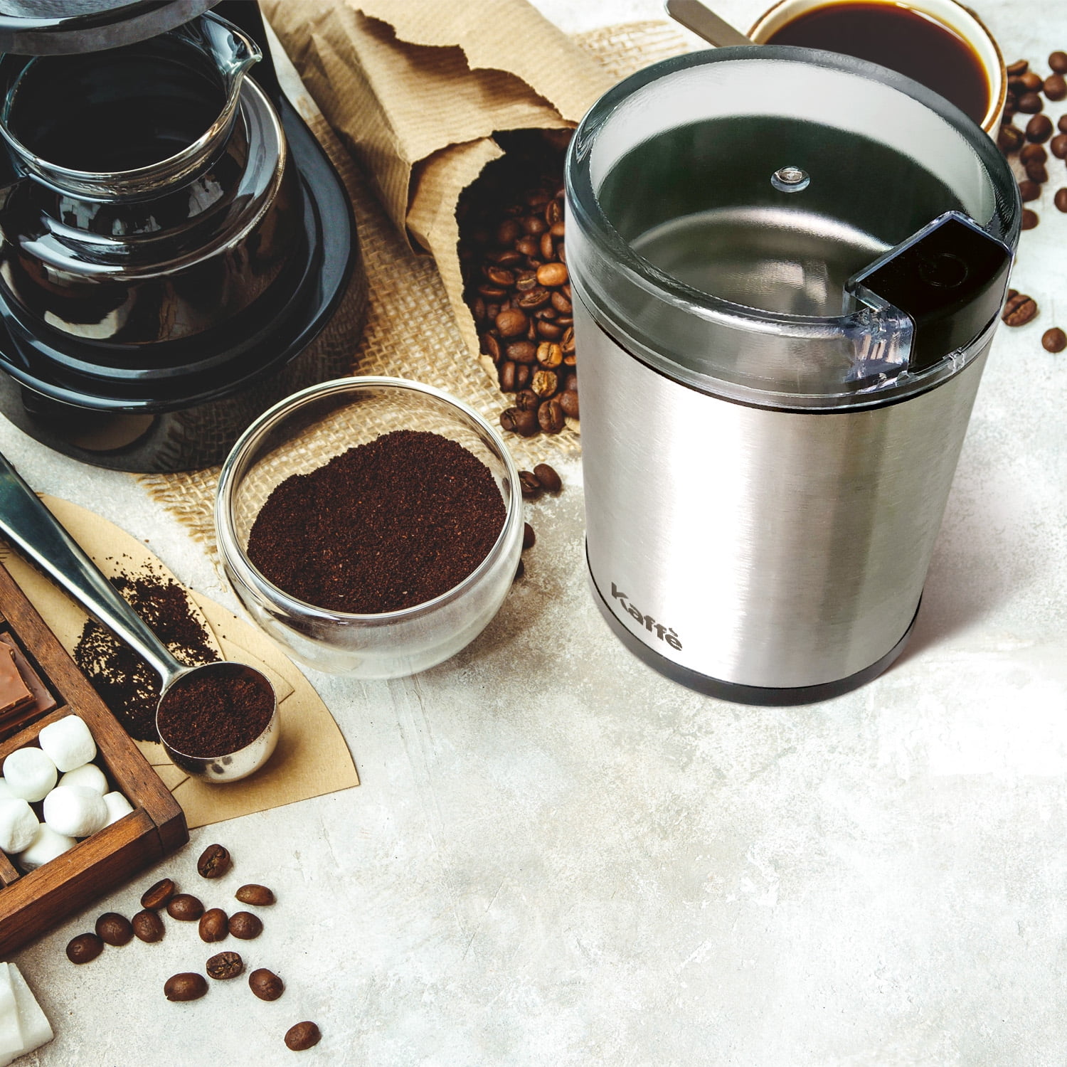 Small Electric Coffee Grinder by Kaffé — The Grateful Gourmet