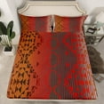 thumbnail image 2 of Homewish Red Brown Aztec Twin Sheet Sets for Adult, Hippie Stripes Abstract Twin Fitted Sheet, Southwestern Style Flat Sheet, Super Cozy Room Decor, 3pcs, 2 of 7