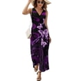 thumbnail image 2 of Glowing Butterfly Violet Sleeveless Dress Dresses Women Summer Evening Dresses Ladies Bohemia Long Dresses, 2 of 9