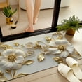 thumbnail image 3 of JML Non-Slip MicrofiberFabric & Rubber Doormat - Soft Entryway Rug for Home/Office (16"x24") - Easy Clean Door Mat for Indoor/Outdoor Use, White and Gold Floral, 3 of 6