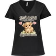 thumbnail image 3 of Inktastic Just a Girl Who Loves Highland Cows Cute Shirt Women's Plus Size V-Neck T-Shirt, 3 of 5