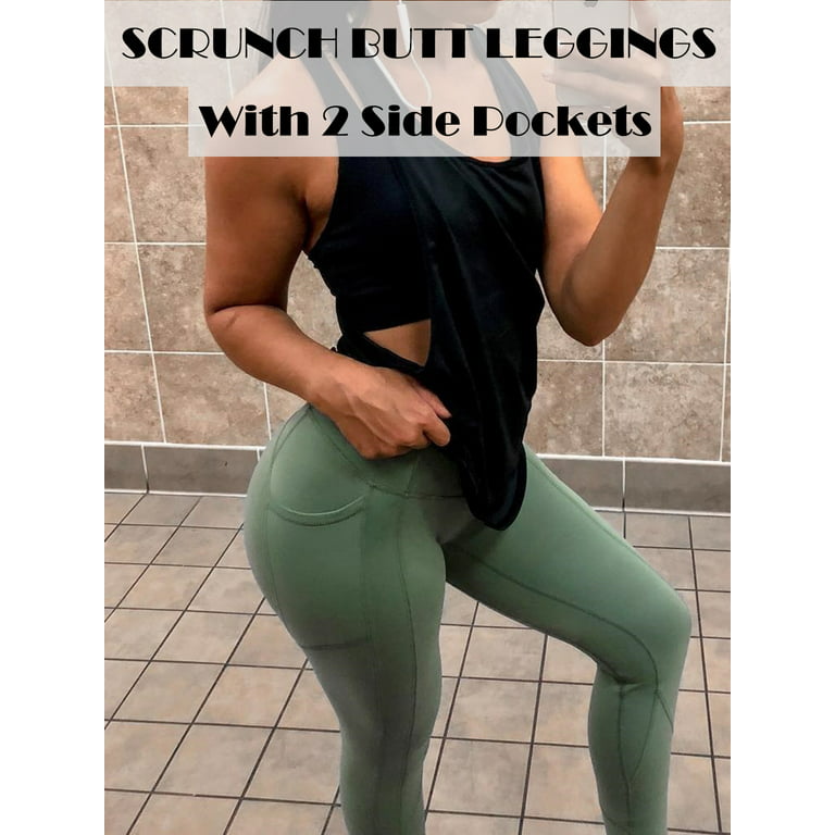 VASLANDA Women Scrunch Butt Leggings High Waist Yoga Pants with