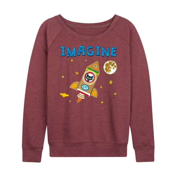 Pete The Cat - Imagine Space Rocket - Women's Lightweight French Terry Long Sleeve Shirt