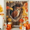 thumbnail image 4 of Cute Owl Autumn Orange Maple LeavesWatercolor Oil Painting Style, 4 of 6