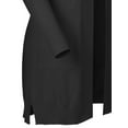 thumbnail image 4 of FashionOutfit Women's Solid Soft Stretch Long-line Long Sleeve Open Front Knit Cardigan, 4 of 5
