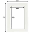 thumbnail image 3 of Textured White Acid Free 8.5x11 Picture Frame Mats with White Core Bevel Cut for 5x7 Pictures -, 3 of 3