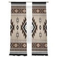 thumbnail image 6 of Brown Aztec Sheer Curtains for Living Room Bedroom Boho Southwest Ethnic Neutral Motifs Sheer Curtains 84 Inch Long 2 Panels Set Light Filtering Curtain Window Treatments Drapes for Dining Room, 6 of 6