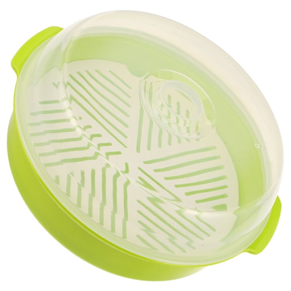 ibasenice Vegetable Steamer Green PP for Cooking Multipurpose Use with Unique Lid Design and Firm Material