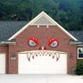 thumbnail image 3 of Halloween Monsters Face Outdoor Decoration With Eyes Fangs Nostril Garage Door Archway Entryway Car Decorations, 3 of 6
