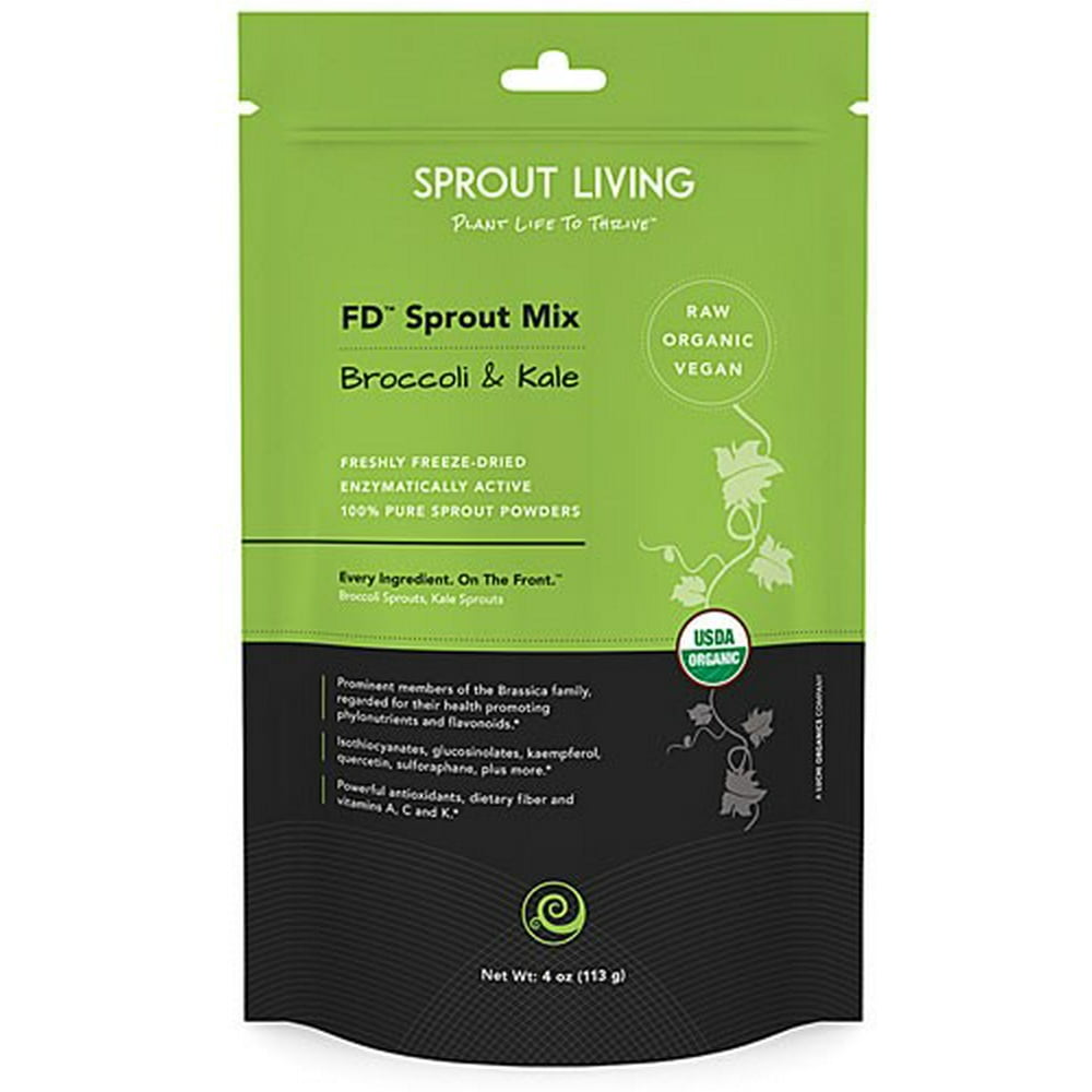 Sprout Living Freeze Dried Broccoli & Kale Mix, 4 Oz