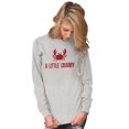 thumbnail image 3 of A Little Crabby Cranky Beach Lover Plus Size Long Sleeve Graphic Tee Shirt Brisco Brands 2X, 3 of 5