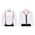 thumbnail image 4 of Jacob Alexander Men's Floral Cotton Suspenders - Dusty Rose, 4 of 6