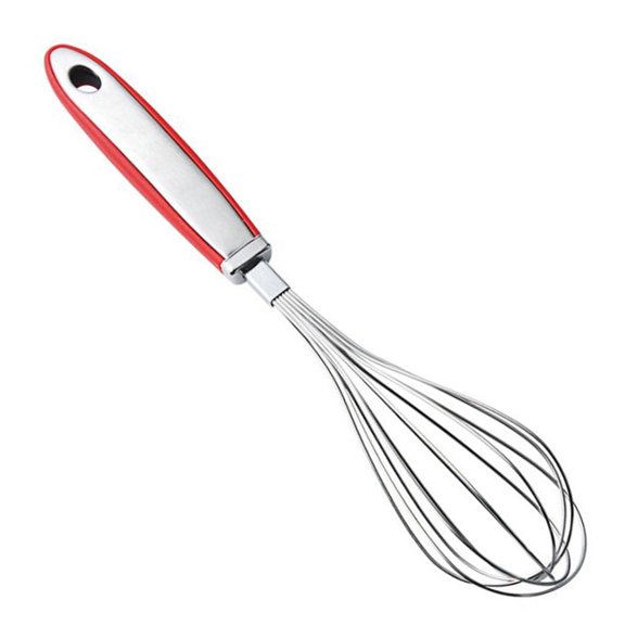 KMSS 12-Inch Egg Whisk Stainless Steel Professional Whisks for Cooking Handle Handheld Manual Egg Mixer Stirrer Beater Kitchen Baking Tool