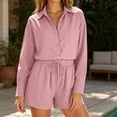 thumbnail image 5 of Bixock Maternity Pants,Womens Over The Belly Pants,Women's Maternity Clothing Two-piece Loose Striped Off Shoulder Shirt Top Shorts Set, 5 of 7