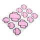 thumbnail image 1 of VERDANVERSE 11Ud Sticker Rosa Para Parachoques En De Proteger Rayones Y Decorar Vehículos, 1 of 8