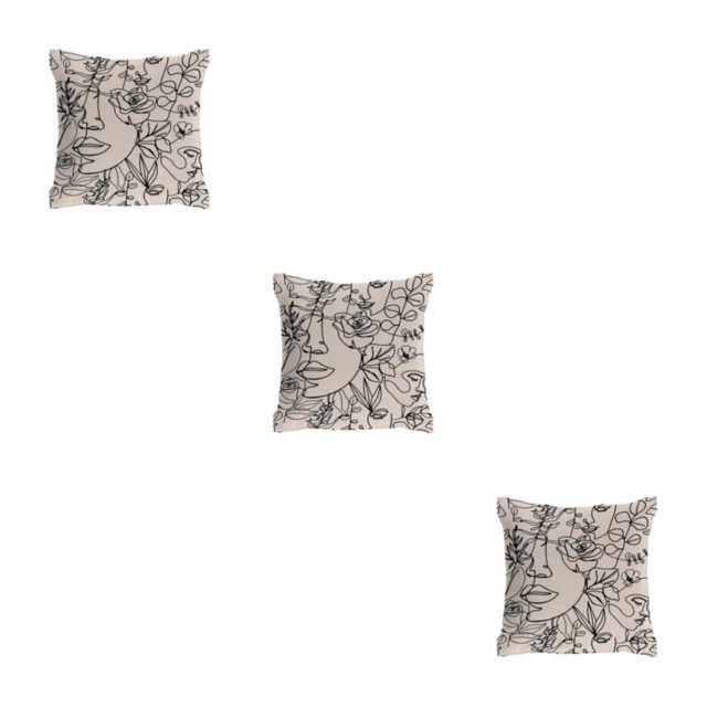 Transemion Throw Pillows Cover Soft And Durable For Home Decoration Easy To Clean Polyester Cushion Cover Pillow Cover Fit W0134-2 3Set