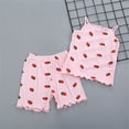 thumbnail image 2 of Mercatoo Baby Girl Summer Suit Print Sleeveless 𝐒l𝐢ng Vest and Shorts Outfit I𝐧fant Cute Home Clothes Set 1 to 6 Years Size 6, 2 of 4