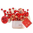 thumbnail image 1 of Ramo de frutos rojos artificiales en jarrón, centro de mesa decorativo para China Estilo A, 1 of 9